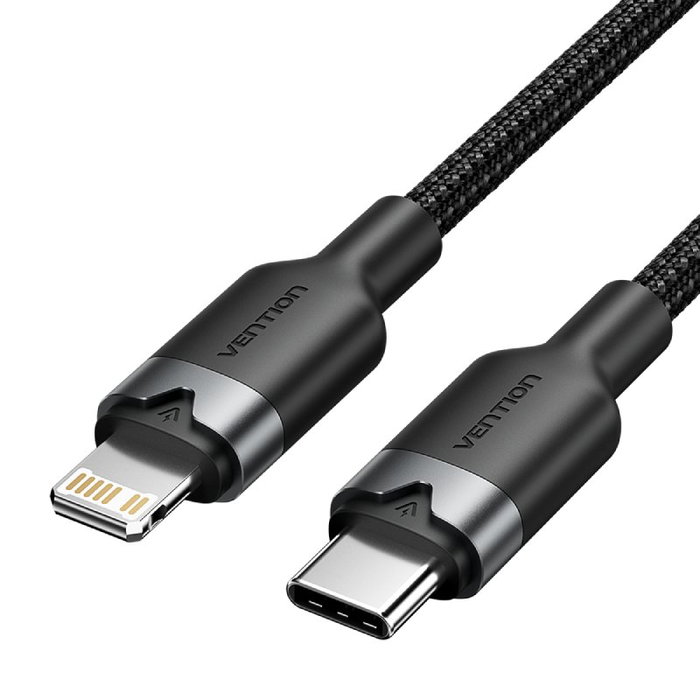 Vention Cable USB-C a Lightning LALBH de 2m, 27W, Negro